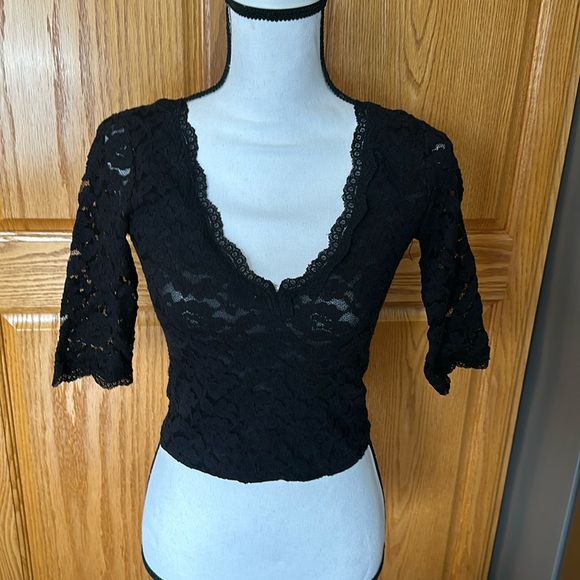 Kimchi Blue Tops - Black lace top